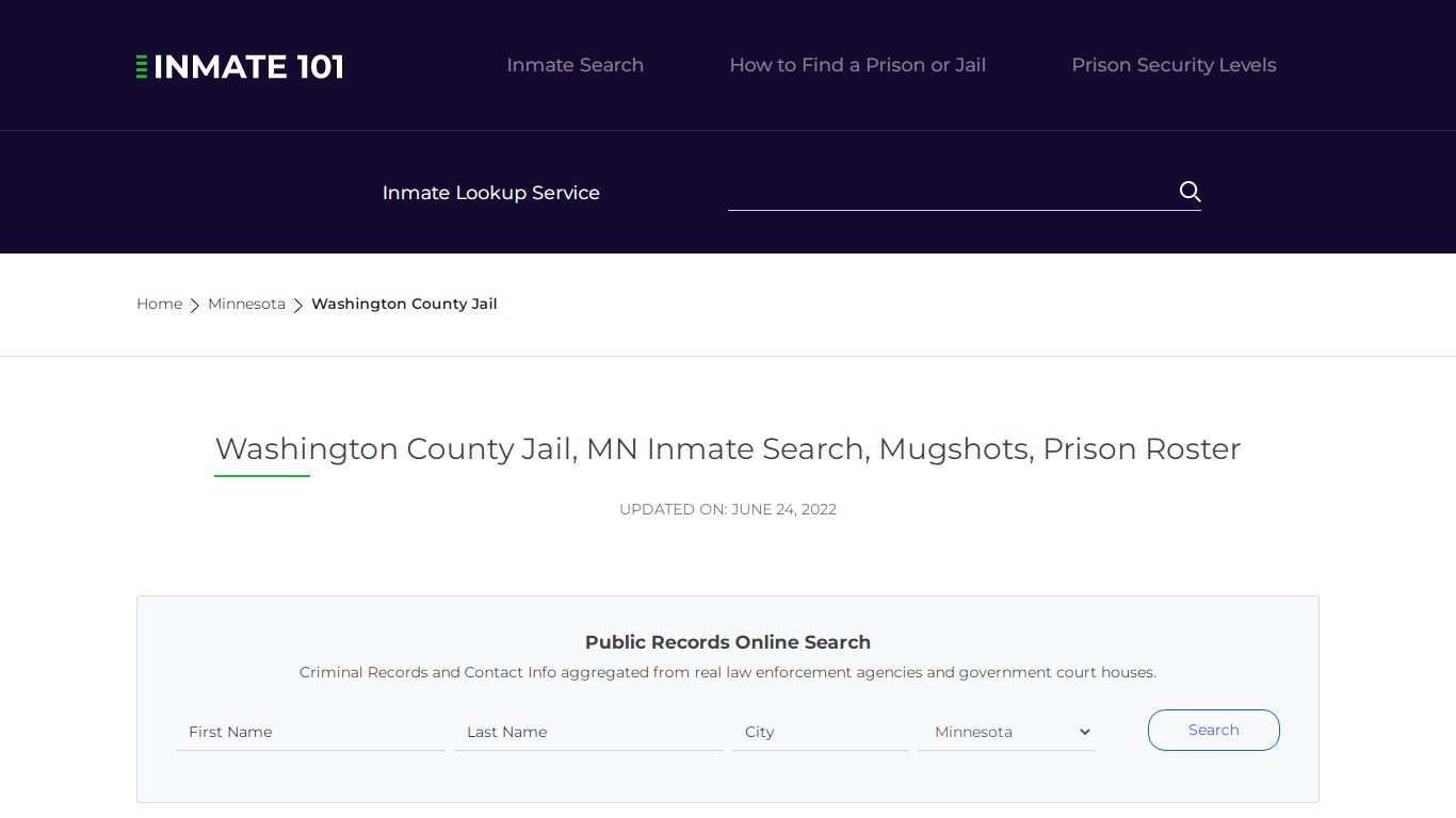 Washington County Jail, MN Inmate Search, Mugshots, Prison ...